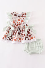 Pumpkin daisy leopard girl baby set - ARIA KIDS
