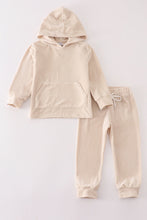 Cream velvet boy hoodie set - ARIA KIDS