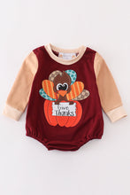 Turkey print boy romper - ARIA KIDS