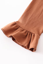 Fur vest football 3pc girl bell pants set - ARIA KIDS