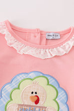 Pink turkey applique girl set - ARIA KIDS