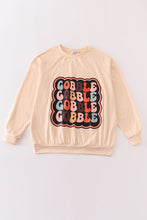 Thanksgiving gobble print women top - ARIA KIDS