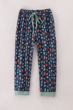 Navy nativity print mom pajamas pants - ARIA KIDS