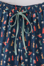 Navy nativity print dad pajamas pants - ARIA KIDS
