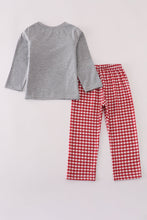 Alabama embroidery gingham pants set - ARIA KIDS