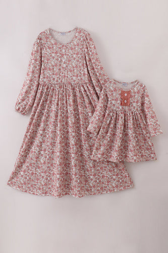 Floral print mom&me dress - ARIA KIDS