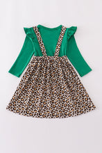 Forest tree applique leopard ruffle skorts set - ARIA KIDS