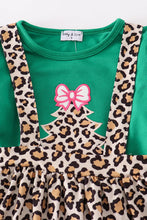 Forest tree applique leopard ruffle skorts set - ARIA KIDS