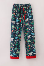 Green dinosaur print dad pajamas pants - ARIA KIDS