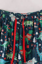Green dinosaur print dad pajamas pants - ARIA KIDS