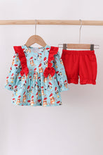 Blue christmas character print bloomer set - ARIA KIDS