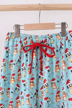 Blue christmas character print mom pajamas pants - ARIA KIDS