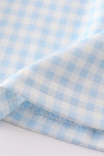 Navy plaid nativity embroidery girl bloomers set - ARIA KIDS