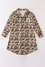 Camouflage antler embroidery women gown - ARIA KIDS