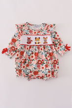 Fox embroidery floral print bubble - ARIA KIDS