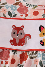 Fox embroidery floral print bubble - ARIA KIDS