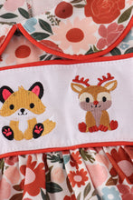 Fox embroidery floral print dress - ARIA KIDS