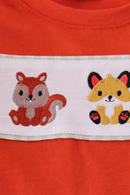 Fox embroidery gingham pants set - ARIA KIDS