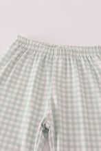 Fox embroidery gingham pants set - ARIA KIDS