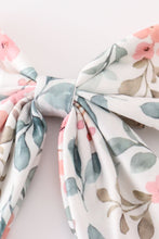 Green floral girl hair sailor bow - ARIA KIDS