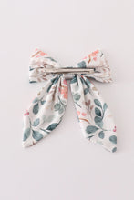Green floral girl hair sailor bow - ARIA KIDS