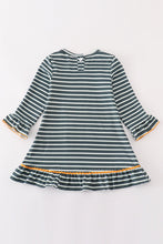 Green stripe cow pumpkin applique dress - ARIA KIDS