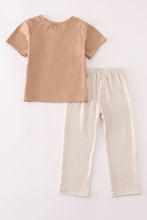 Khaki thanksgiving turkey embroidery boy set - ARIA KIDS