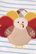 Thanksgiving turkey fleece applique boy set - ARIA KIDS