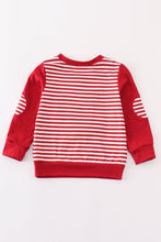 Maroon stripe thanksgiving turkey french knot boy top - ARIA KIDS