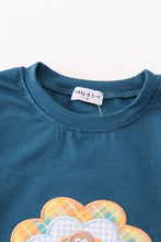 Navy thanksgiving turkey applique boy top - ARIA KIDS