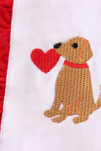 Red valentine puppy embroidery dress - ARIA KIDS