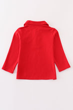 Maroon cotton french knot boy shirt - ARIA KIDS