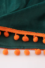 Forest velvet pumpkin embroidery girl dress - ARIA KIDS