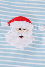 Blue stripe santa claus embroide boy set - ARIA KIDS