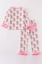 Pink stripe character girl pajamas set - ARIA KIDS