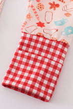 Red christmas candy cane zipper boy romper - ARIA KIDS