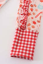 Red christmas candy cane zipper girl romper - ARIA KIDS