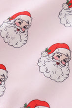 Pink santa print girl pajamas - ARIA KIDS