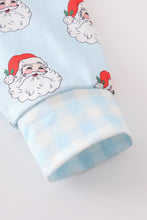 Blue santa print boy pajamas - ARIA KIDS