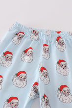 Blue santa print boy pajamas - ARIA KIDS