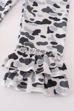 Camouflage christmas santa claus applique girl set - ARIA KIDS