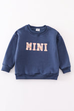 Navy MAMA&MINI applique fleece mom&me sweatshirt - ARIA KIDS