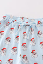 Blue santa print dad pajama pants - ARIA KIDS
