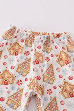 Christmas gingerbread house print boy pajamas set - ARIA KIDS