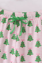 Green christmas tree print ruffle mom pajamas pants - ARIA KIDS