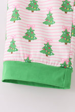 Green christmas tree print ruffle mom pajamas pants - ARIA KIDS