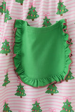 Green christmas tree print ruffle mom pajamas pants - ARIA KIDS