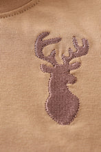 Brown stripe antler embroidery girl set - ARIA KIDS