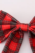 Red plaid girl hair sailor bow - ARIA KIDS