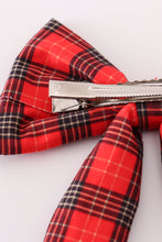 Red plaid girl hair sailor bow - ARIA KIDS